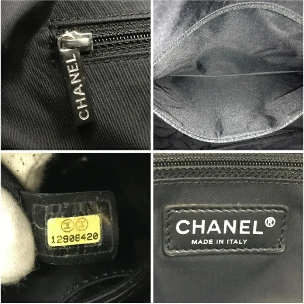 Authentic Chanel Matelasse Coco Mark Handbag Black